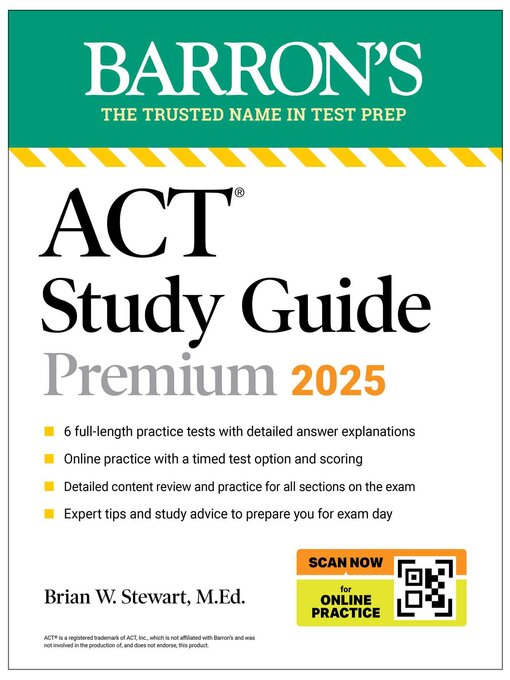 Title details for ACT Study Guide Premium, 2025 by Brian Stewart - Wait list
